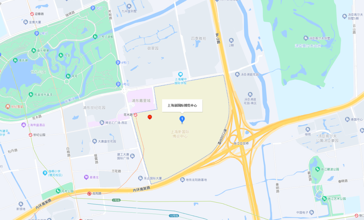 第十六屆世界制藥機(jī)械、包裝設(shè)備與材料中國展位置